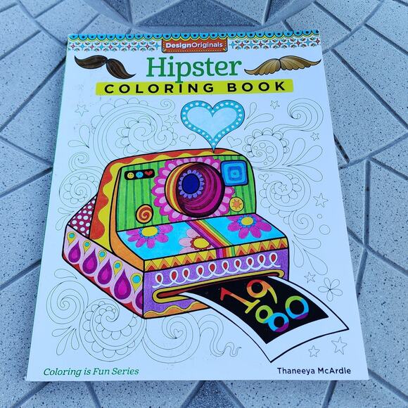 Adult Coloring Book Exotic Animals & Hipsters Retro Bundle Set - Picture 8 of 13
